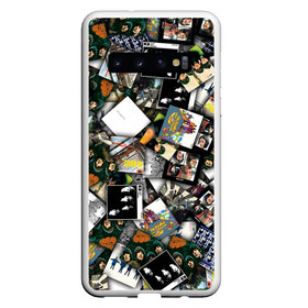 Чехол для Samsung Galaxy S10 с принтом The Beatles Дискография в Новосибирске, Силикон | Область печати: задняя сторона чехла, без боковых панелей | джон леннон | джордж харрисон | паттерн | пол маккартни | ринго старр