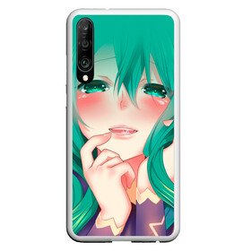 Чехол для Honor P30 с принтом Miku Ahegao в Новосибирске, Силикон | Область печати: задняя сторона чехла, без боковых панелей | Тематика изображения на принте: вокалоид | зеленоволосая девушка | мику ахегао | хатсуне мику