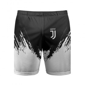 Мужские шорты 3D спортивные с принтом Juventus black 2018 в Новосибирске,  |  | 