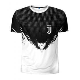 Мужская футболка 3D спортивная с принтом Juventus black 2018 в Новосибирске, 100% полиэстер с улучшенными характеристиками | приталенный силуэт, круглая горловина, широкие плечи, сужается к линии бедра | 