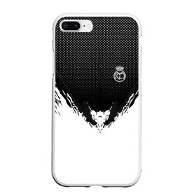 Чехол для iPhone 7Plus/8 Plus матовый с принтом Real Madrid black 2018 в Новосибирске, Силикон | Область печати: задняя сторона чехла, без боковых панелей | football | soccer | реал мадрид