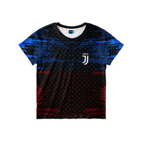 Детская футболка 3D с принтом Juventus abstract collection в Новосибирске, 100% гипоаллергенный полиэфир | прямой крой, круглый вырез горловины, длина до линии бедер, чуть спущенное плечо, ткань немного тянется | football | soccer | ювентус