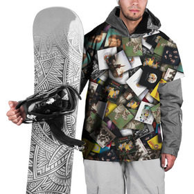 Накидка на куртку 3D с принтом Queen. Дискография в Новосибирске, 100% полиэстер |  | freddie mercury | альбом | квин | куин | обложка | паттерн | рок | фредди меркьюри