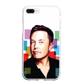 Чехол для iPhone 7Plus/8 Plus матовый с принтом Илон Маск в Новосибирске, Силикон | Область печати: задняя сторона чехла, без боковых панелей | elon musk | тесла