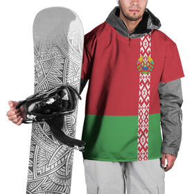 Накидка на куртку 3D с принтом Белоруссия, лента с гербом в Новосибирске, 100% полиэстер |  | belarus | byelorussia | беларусь | белорус | белоруссия | белорусский | минск | республика | флаг