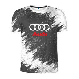 Мужская футболка 3D спортивная с принтом Audi в Новосибирске, 100% полиэстер с улучшенными характеристиками | приталенный силуэт, круглая горловина, широкие плечи, сужается к линии бедра | audi | auto | car | race | авто | ауди | гонки | краска | краски | марка | машина