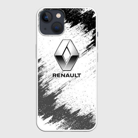 Чехол для iPhone 13 с принтом Renault в Новосибирске,  |  | auto | car | race | renault | авто | гонки | краска | краски | марка | машина | рено