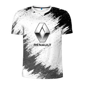 Мужская футболка 3D спортивная с принтом Renault в Новосибирске, 100% полиэстер с улучшенными характеристиками | приталенный силуэт, круглая горловина, широкие плечи, сужается к линии бедра | auto | car | race | renault | авто | гонки | краска | краски | марка | машина | рено