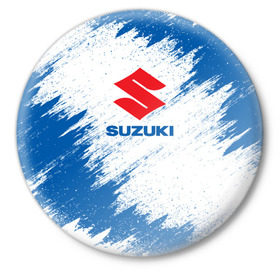 Значок с принтом Suzuki в Новосибирске,  металл | круглая форма, металлическая застежка в виде булавки | Тематика изображения на принте: auto | car | race | suzuki | авто | гонки | краска | краски | марка | машина | сузуки