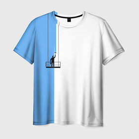 Мужская футболка 3D с принтом Маляр в Новосибирске, 100% полиэфир | прямой крой, круглый вырез горловины, длина до линии бедер | Тематика изображения на принте: маляр