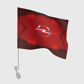 Флаг для автомобиля с принтом Opel SPORT в Новосибирске, 100% полиэстер | Размер: 30*21 см | auto | automobile | car | carbon | machine | motor | motor car | opel | sport car | автомашина | бренд | легковой автомобиль | марка | спортивный автомобиль | тачка