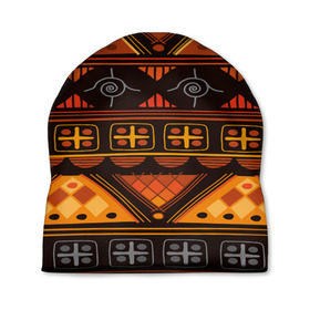 Шапка 3D с принтом Aztec ornament в Новосибирске, 100% полиэстер | универсальный размер, печать по всей поверхности изделия | aztec | geometry | pattern | symbol | world | ацтек | геометрия | народный | орнамент | символы | узор | этника | этнический