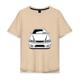 Мужская футболка хлопок Oversize с принтом Toyota Chaser в Новосибирске, 100% хлопок | свободный крой, круглый ворот, “спинка” длиннее передней части | chaser | jdm | tourer v | toyota