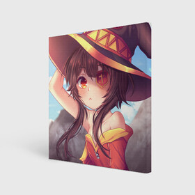 Холст квадратный с принтом KonoSuba в Новосибирске, 100% ПВХ |  | aqua | darkness | kono subarashii | konosuba | megumin | этот замечательный мир