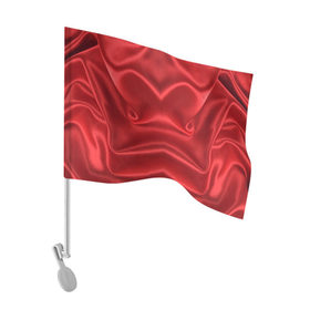 Флаг для автомобиля с принтом Красный Шелк в Новосибирске, 100% полиэстер | Размер: 30*21 см | шелк