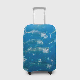 Чехол для чемодана 3D с принтом Рыбы океана в Новосибирске, 86% полиэфир, 14% спандекс | двустороннее нанесение принта, прорези для ручек и колес | fish | fishes | pisces | море | морские обитатели | морской | океан | рыбы