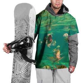Накидка на куртку 3D с принтом abyssal fishes в Новосибирске, 100% полиэстер |  | fish | fishes | pisces | море | морские обитатели | морской | океан | рыбы