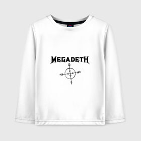 Детский лонгслив хлопок с принтом Megadeth в Новосибирске, 100% хлопок | круглый вырез горловины, полуприлегающий силуэт, длина до линии бедер | megadet | megadeth | группа | дирк вербурен | дэвид эллефсон | дэйв мастейн | кико лоурейро | мегадет | мегадетх | метал | рок | трэш | трэшметал | тяжелый | хард | хардрок | хеви | хевиметал