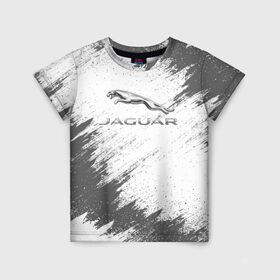 Детская футболка 3D с принтом JAGUAR в Новосибирске, 100% гипоаллергенный полиэфир | прямой крой, круглый вырез горловины, длина до линии бедер, чуть спущенное плечо, ткань немного тянется | auto | car | jaguar | race | авто | гонки | краска | краски | марка | машина | ягуар