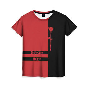 Женская футболка 3D с принтом Depeche Mode в Новосибирске, 100% полиэфир ( синтетическое хлопкоподобное полотно) | прямой крой, круглый вырез горловины, длина до линии бедер | depeche mode | альтернативный | вестник моды | депеш мод | депешмод | дэйв гаан | индастриал | мартин гор | музыка | новая волна | роза | рок | синти поп | электроник | энди флетчер