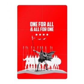 Магнитный плакат 2Х3 с принтом One for all & all for one! в Новосибирске, Полимерный материал с магнитным слоем | 6 деталей размером 9*9 см | fcsm | football | sp | мясные | футбольный клуб