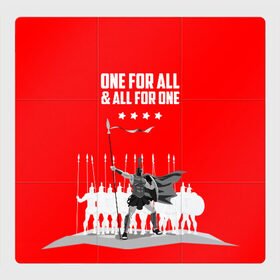Магнитный плакат 3Х3 с принтом One for all & all for one! в Новосибирске, Полимерный материал с магнитным слоем | 9 деталей размером 9*9 см | fcsm | football | sp | мясные | футбольный клуб