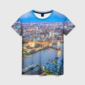 Женская футболка 3D с принтом Лондон в Новосибирске, 100% полиэфир ( синтетическое хлопкоподобное полотно) | прямой крой, круглый вырез горловины, длина до линии бедер | england | london | англия | великобритания | город | европа | королевство | лондон | мегаполис | путешествие | столица | туризм