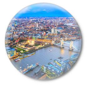 Значок с принтом Лондон в Новосибирске,  металл | круглая форма, металлическая застежка в виде булавки | Тематика изображения на принте: england | london | англия | великобритания | город | европа | королевство | лондон | мегаполис | путешествие | столица | туризм