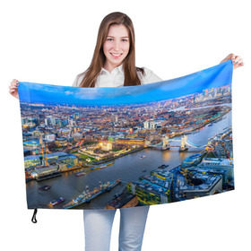 Флаг 3D с принтом Лондон в Новосибирске, 100% полиэстер | плотность ткани — 95 г/м2, размер — 67 х 109 см. Принт наносится с одной стороны | Тематика изображения на принте: england | london | англия | великобритания | город | европа | королевство | лондон | мегаполис | путешествие | столица | туризм
