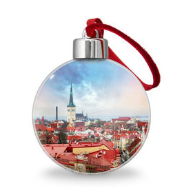 Ёлочный шар с принтом Таллин (Эстония) в Новосибирске, Пластик | Диаметр: 77 мм | estonia | tallin | город | европа | путешествие | таллин | туризм | эстония