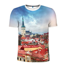 Мужская футболка 3D спортивная с принтом Таллин (Эстония) в Новосибирске, 100% полиэстер с улучшенными характеристиками | приталенный силуэт, круглая горловина, широкие плечи, сужается к линии бедра | estonia | tallin | город | европа | путешествие | таллин | туризм | эстония