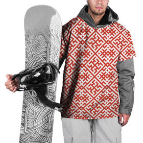 Накидка на куртку 3D с принтом Духобор (Обережная Вышивка) в Новосибирске, 100% полиэстер |  | Тематика изображения на принте: орнамент | русь | узоры