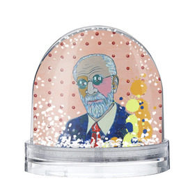 Снежный шар с принтом Зигмунд Фрейд в Новосибирске, Пластик | Изображение внутри шара печатается на глянцевой фотобумаге с двух сторон | Тематика изображения на принте: 