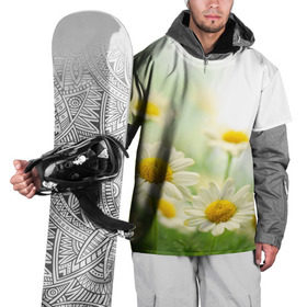 Накидка на куртку 3D с принтом Полевые ромашки в Новосибирске, 100% полиэстер |  | луг | поле | цветы