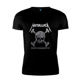 Мужская футболка премиум с принтом Metallica, death magnetic в Новосибирске, 92% хлопок, 8% лайкра | приталенный силуэт, круглый вырез ворота, длина до линии бедра, короткий рукав | metallica | джеймс хэтфилд | кирк хэмметт | ларс ульрих | металлика | роберт трухильо | рок группа