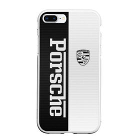 Чехол для iPhone 7Plus/8 Plus матовый с принтом Porsche W&B в Новосибирске, Силикон | Область печати: задняя сторона чехла, без боковых панелей | porsche | порше
