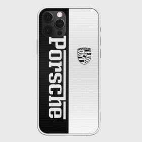 Чехол для iPhone 12 Pro Max с принтом Porsche W&B в Новосибирске, Силикон |  | porsche | порше