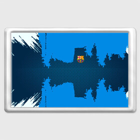 Магнит 45*70 с принтом BARCELONA SPORT BLUE в Новосибирске, Пластик | Размер: 78*52 мм; Размер печати: 70*45 | football | soccer | барселона