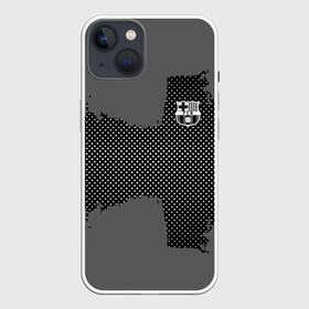 Чехол для iPhone 13 с принтом BARCELONA SPORT GRAY в Новосибирске,  |  | football | soccer | барселона