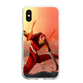 Чехол для iPhone XS Max матовый с принтом Evangelion в Новосибирске, Силикон | Область печати: задняя сторона чехла, без боковых панелей | Тематика изображения на принте: anime | evangelion | neon genesis | rei ayanami | евангелион