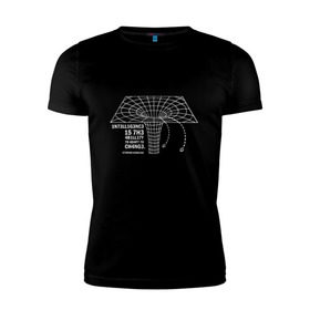 Мужская футболка премиум с принтом Black hole в Новосибирске, 92% хлопок, 8% лайкра | приталенный силуэт, круглый вырез ворота, длина до линии бедра, короткий рукав | stephen hawking | наука | стивен хокинг | ученый | физика | черная дыра
