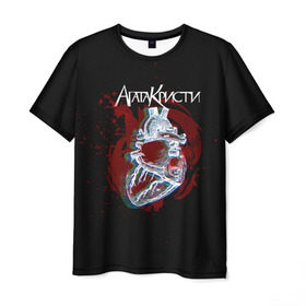 Мужская футболка 3D с принтом Агата Кристи в Новосибирске, 100% полиэфир | прямой крой, круглый вырез горловины, длина до линии бедер | 