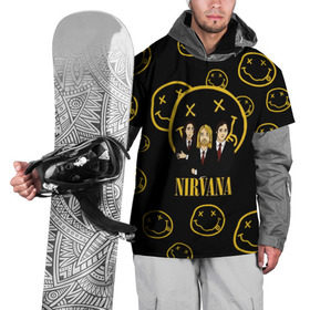 Накидка на куртку 3D с принтом Nirvana в Новосибирске, 100% полиэстер |  | Тематика изображения на принте: cobain | kurt | nevermino | nirvana | альтернативный | гранж | грол | группа | дональд | кобейн | курт | музыка | надпись | нервана | нирвана | новоселич | певец | рок | смайл | смайлик | солист