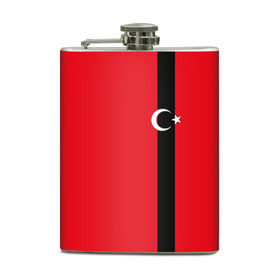 Фляга с принтом Турция лента в Новосибирске, металлический корпус | емкость 0,22 л, размер 125 х 94 мм. Виниловая наклейка запечатывается полностью | tr | tur | анкара | герб | государство | знак | надпись | патриот | полосы | республика | символ | стамбул | страна | турецкая | турецкий | турки | турок | турция | турчанка | флаг | флага | цвета