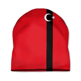 Шапка 3D с принтом Турция лента в Новосибирске, 100% полиэстер | универсальный размер, печать по всей поверхности изделия | tr | tur | анкара | герб | государство | знак | надпись | патриот | полосы | республика | символ | стамбул | страна | турецкая | турецкий | турки | турок | турция | турчанка | флаг | флага | цвета