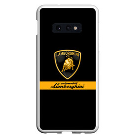 Чехол для Samsung S10E с принтом Lamborghini Automobili S p A в Новосибирске, Силикон | Область печати: задняя сторона чехла, без боковых панелей | automobili | gallardo | lamborghini | murcielago | reventon | roadster | s.p.a. | авто | автомобиль | знак | ламборгини | ламборджини | ламборжини | лого | машина | символ | спорт | тачка | эмблема