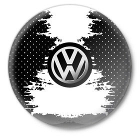 Значок с принтом Volkswagen в Новосибирске,  металл | круглая форма, металлическая застежка в виде булавки | 