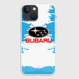 Чехол для iPhone 13 mini с принтом Subaru в Новосибирске,  |  | auto | automobile | car | carbon | machine | motor | motor car | sport car | subaru | автомашина | бренд | легковой автомобиль | марка | спортивный автомобиль | субару | тачка