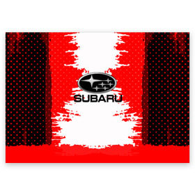 Поздравительная открытка с принтом Subaru в Новосибирске, 100% бумага | плотность бумаги 280 г/м2, матовая, на обратной стороне линовка и место для марки
 | auto | automobile | car | carbon | machine | motor | motor car | sport car | subaru | автомашина | бренд | легковой автомобиль | марка | спортивный автомобиль | субару | тачка