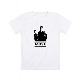 Детская футболка хлопок с принтом Muse в Новосибирске, 100% хлопок | круглый вырез горловины, полуприлегающий силуэт, длина до линии бедер | 